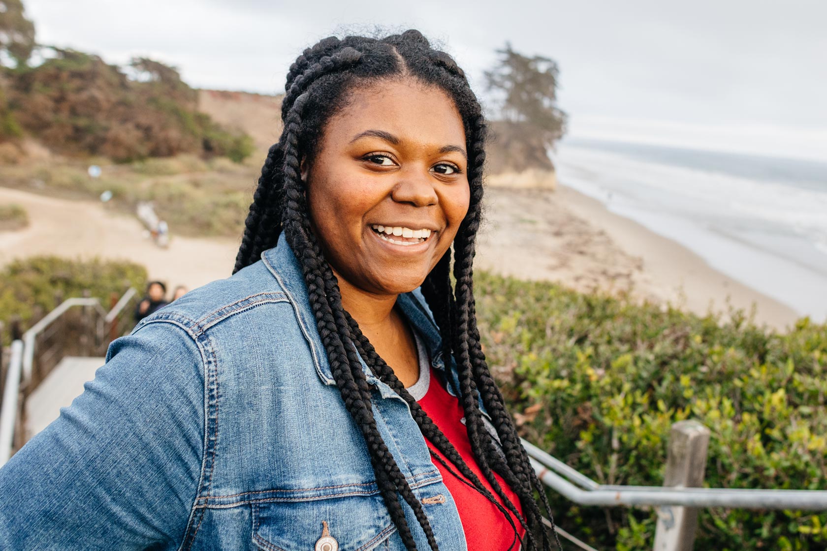 undergrad student at the beach