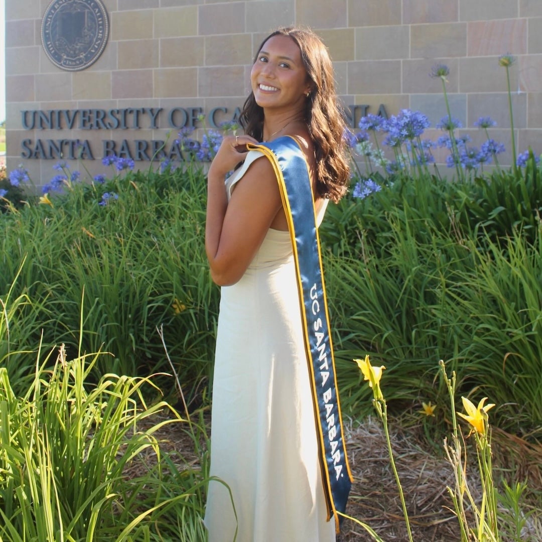 Samantha Banos graduate spotlight in regalia