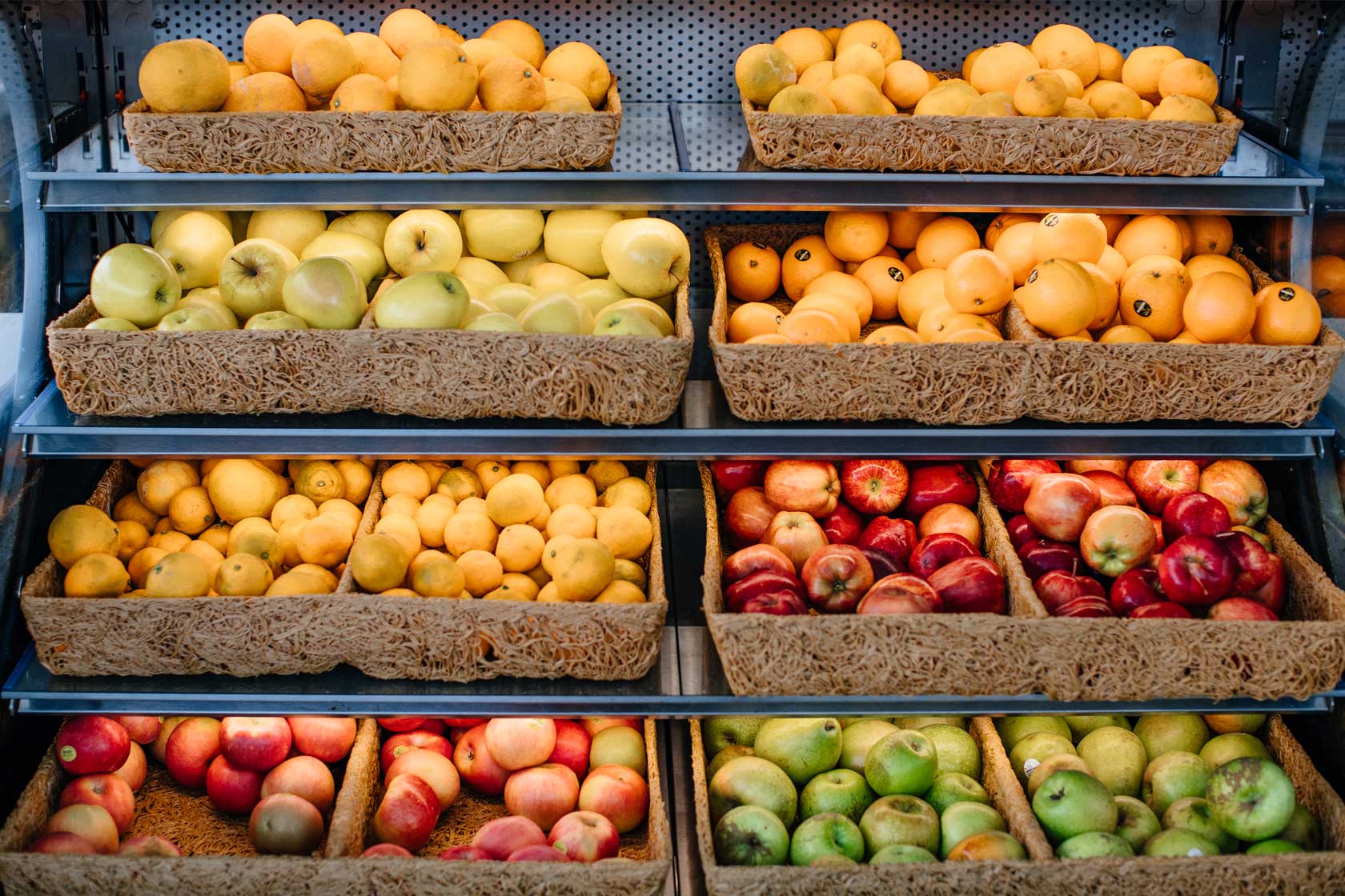 Fruit stand at dining common